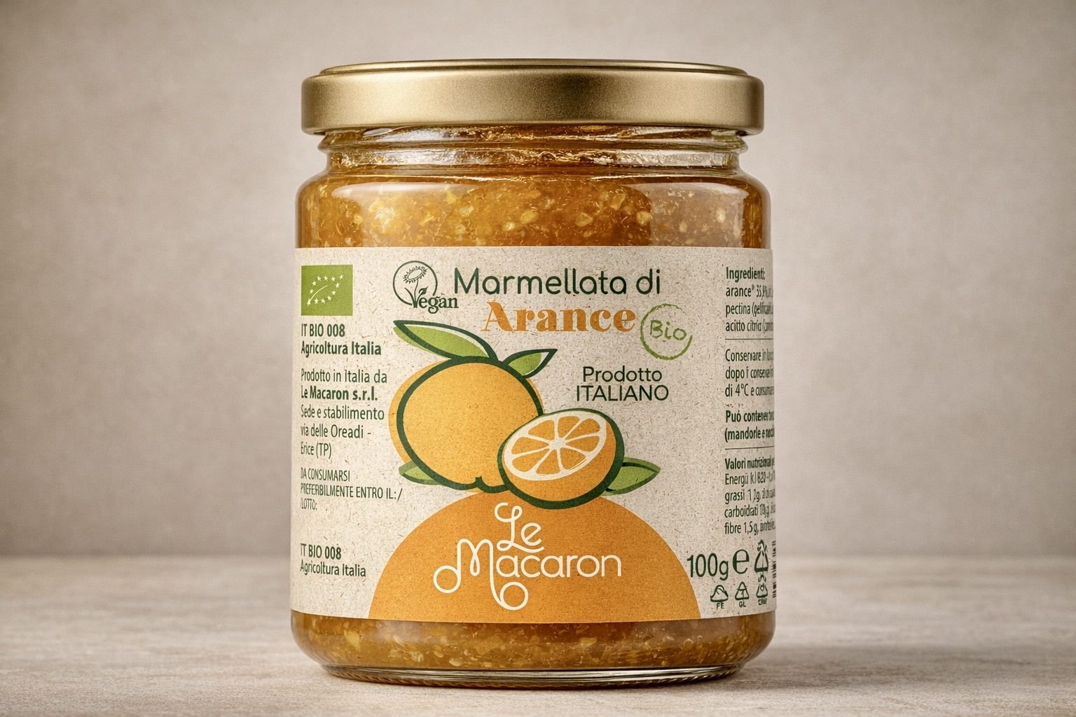 Marmellata di arance con etichetta premium GrafiPrint