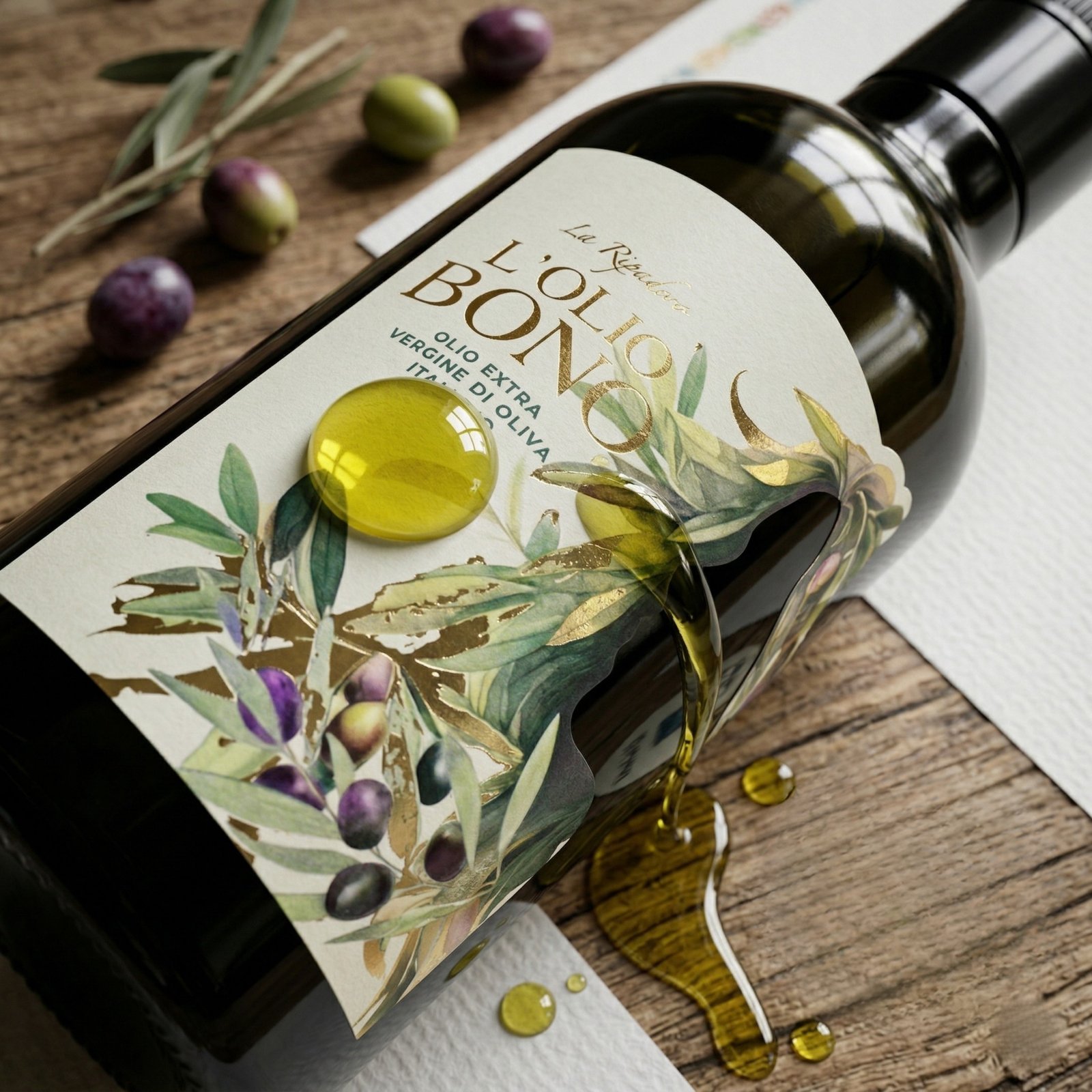 Olio su etichetta - test di resistenza